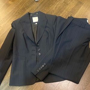 Travel suit by the Limited - does not wrinkle.  Black with blue pinstripe.